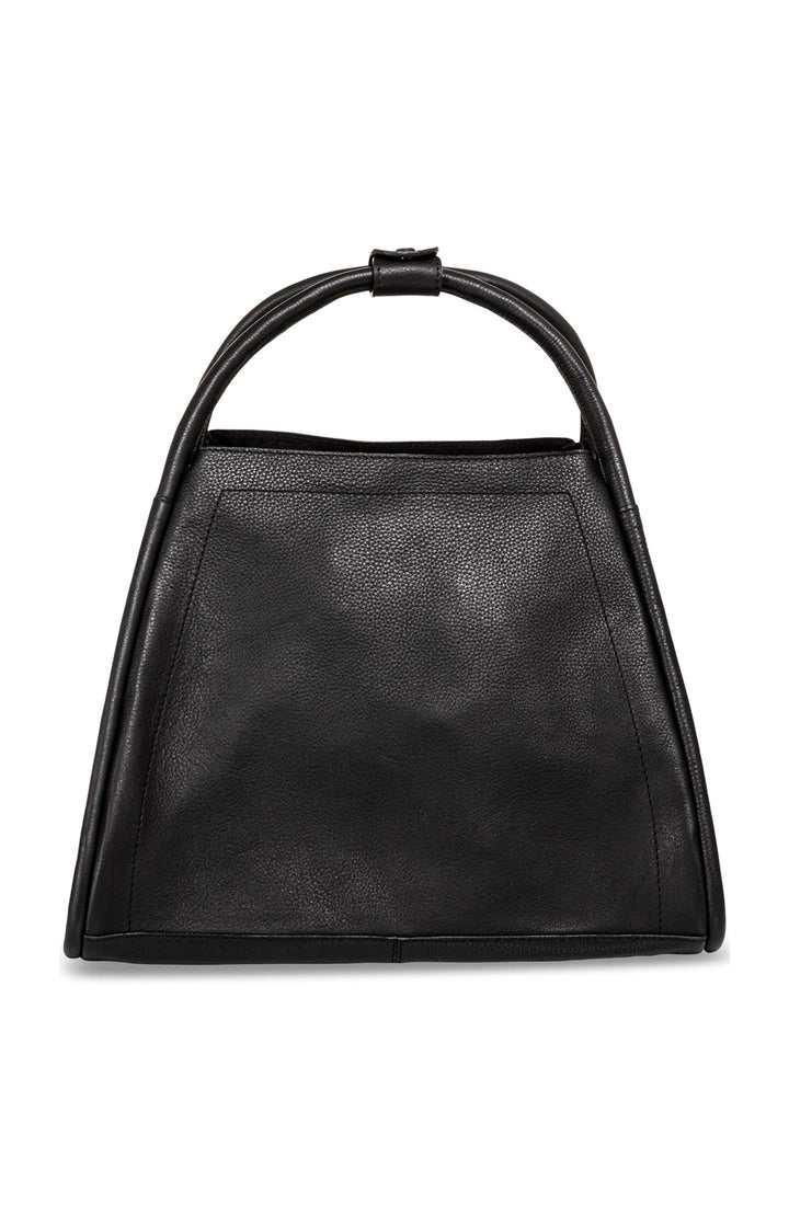 Grote leren shopper - Black